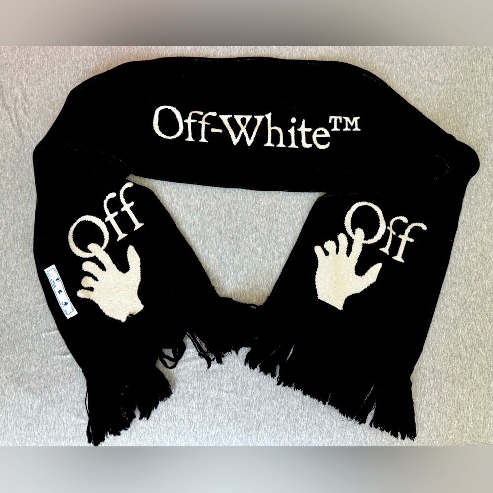 Ssense limited edition Off-White Double sided black scarf